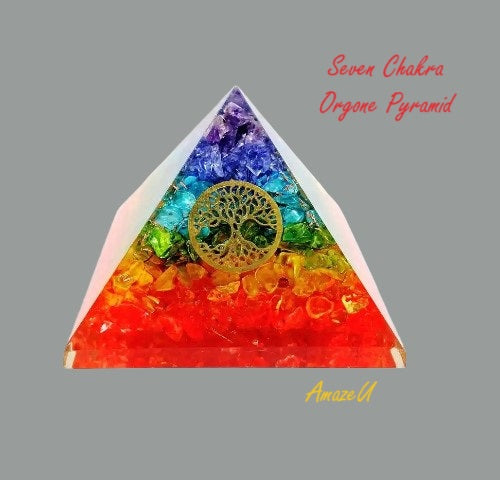 Seven Charka Orgonite Pyramid