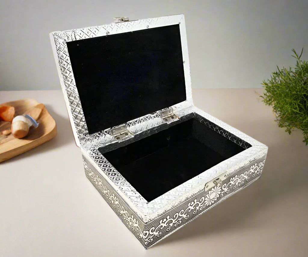 Divine Harmony: Hand-Carved Seven Chakra Wooden Box-1