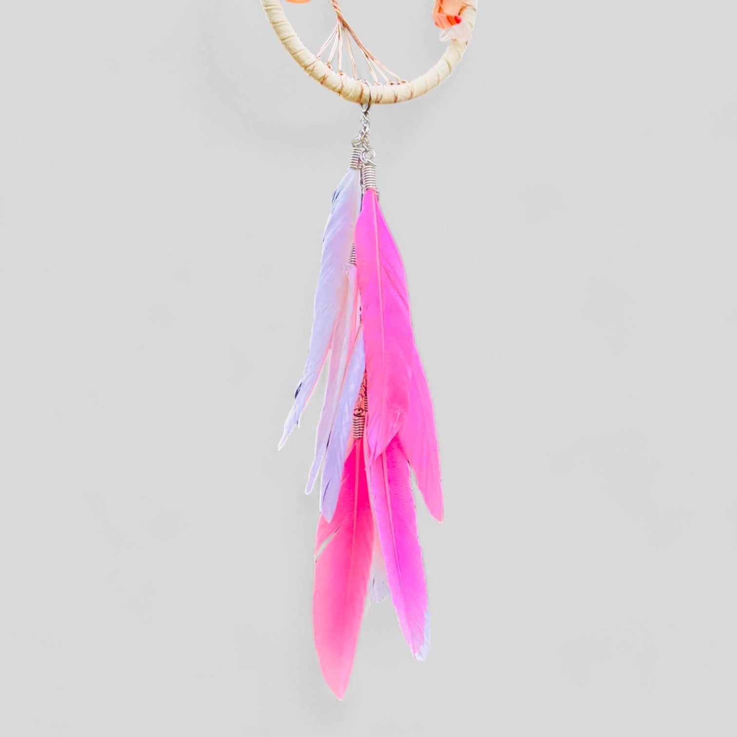 Tree Of Life Dreamcatcher | Car Hanging Decor | Pink Dreamcatcher | Dreamcatcher For House Wall Decor | Feather Wall Hanging Dreamcatchers-2