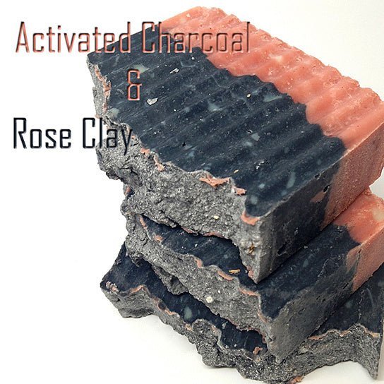 Bay Rum Activated Charcoal And Rose Clay Healing Bar, Natural Cold Process - AROMATIC