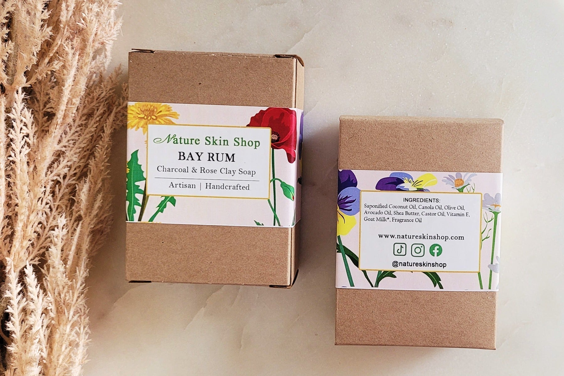 Bay Rum Activated Charcoal And Rose Clay Healing Bar, Natural Cold Process - AROMATIC