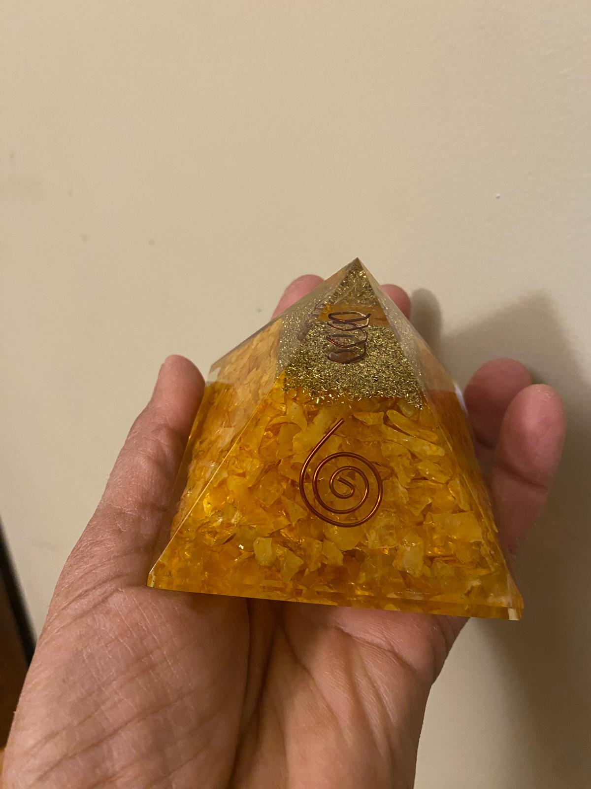 Citrine Orgonite Pyramid