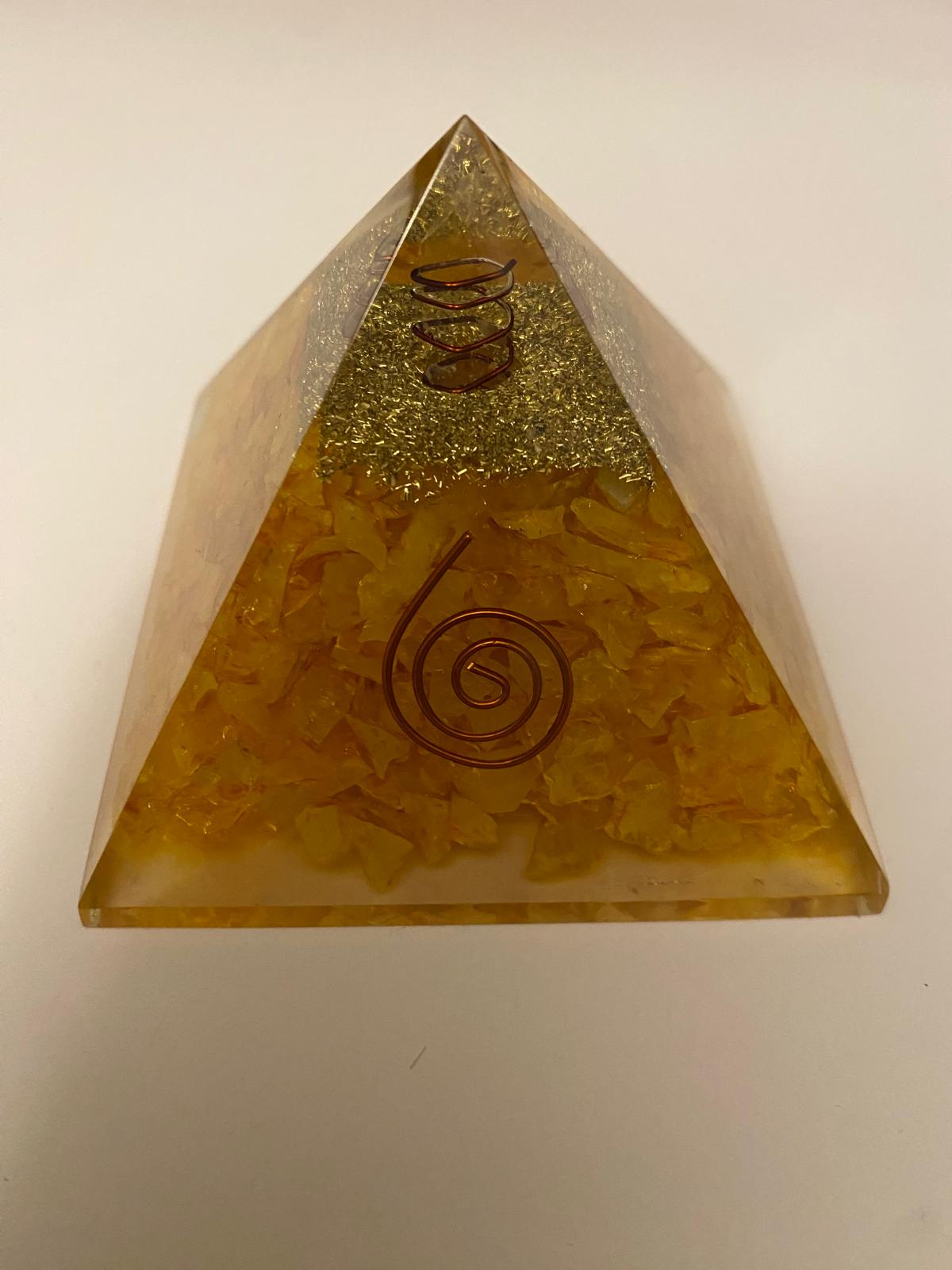 Citrine Orgonite Pyramid