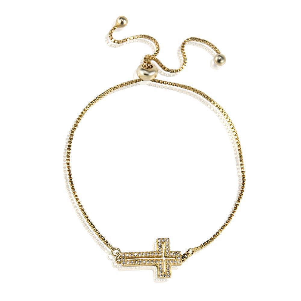 Cross Bracelet - Gold - AROMATIC