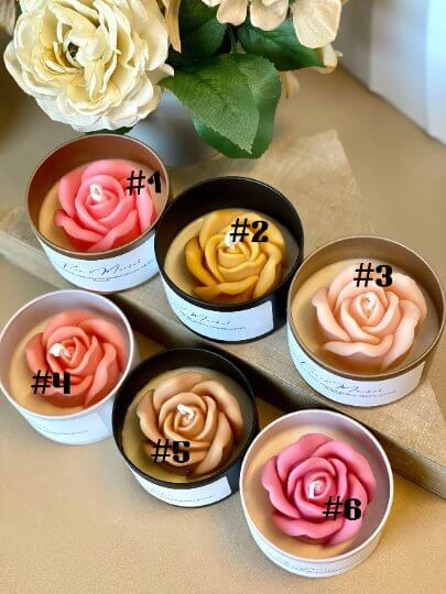 Flower in a Jar Scented Candle – Handcrafted Soy Wax Gift