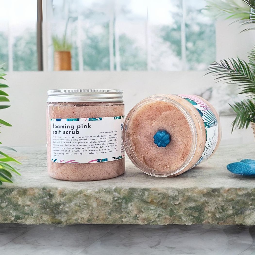 Foaming Pink Salt Scrub-1