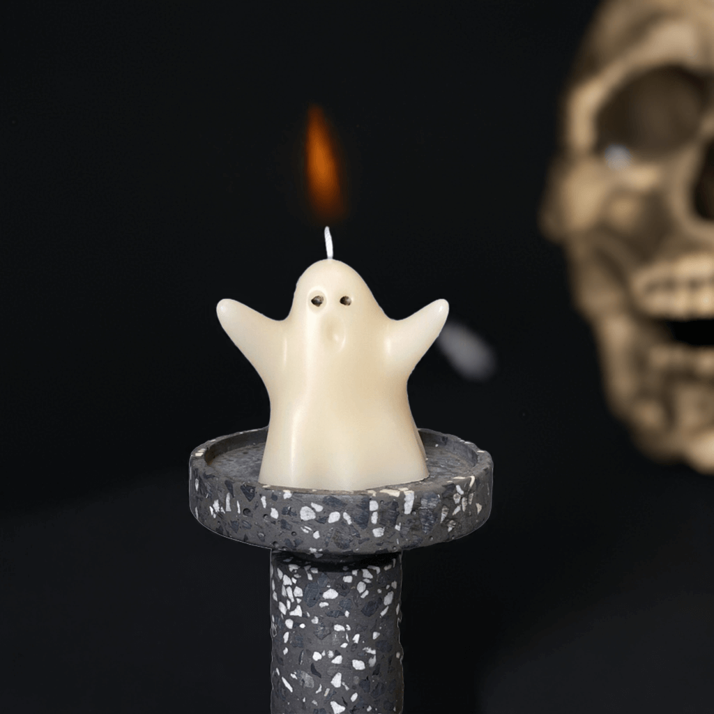 Handmade Ghost Candle – Halloween Décor & Spooky Gift