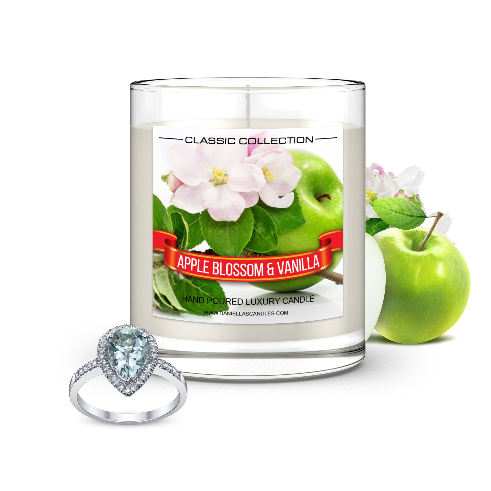 Apple Blossom and Vanilla Jewelry Candle
