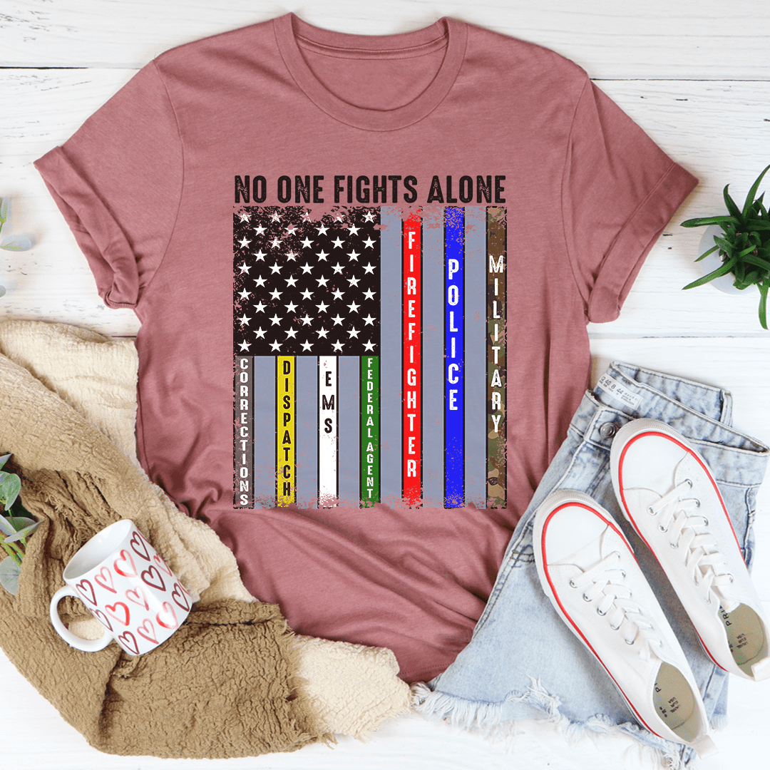No One Fights Alone Tee - AROMATIC