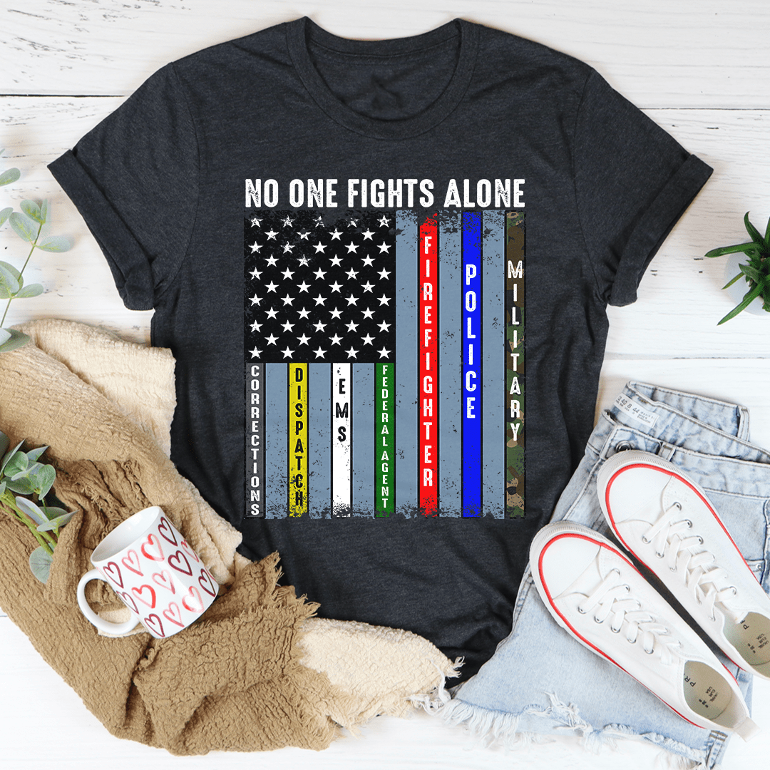 No One Fights Alone Tee - AROMATIC