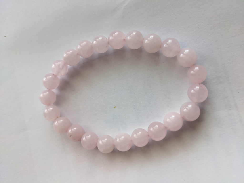 Rose Quartz Bracelet (8 mm Beads) - AROMATIC