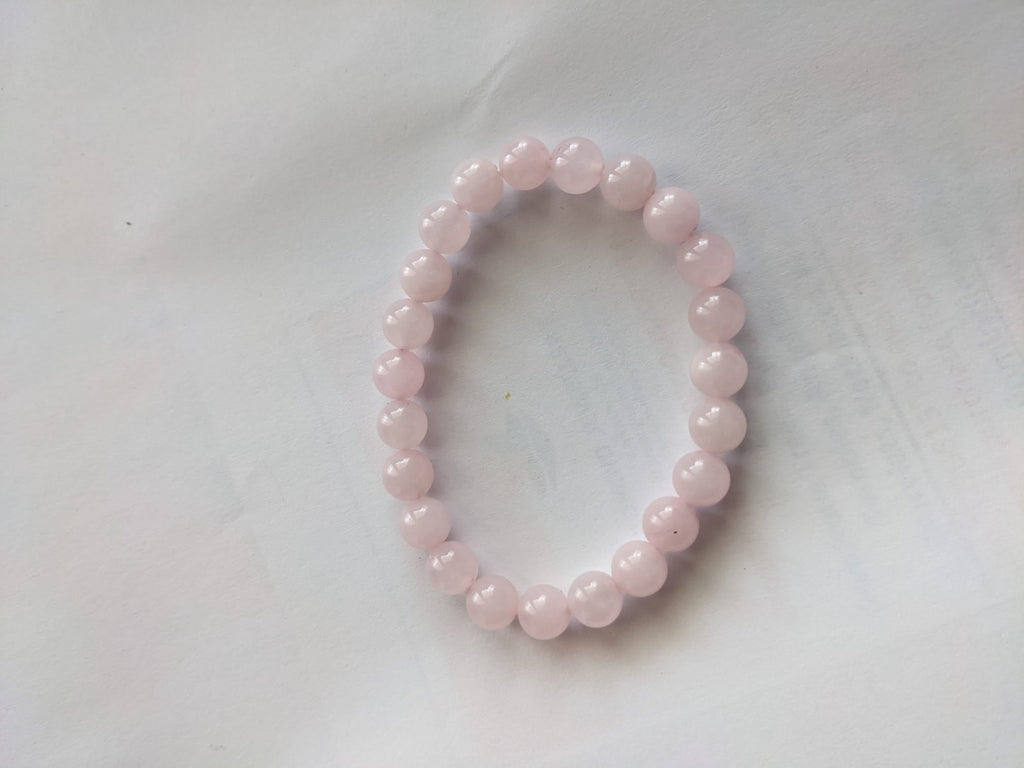 Rose Quartz Bracelet (8 mm Beads) - AROMATIC