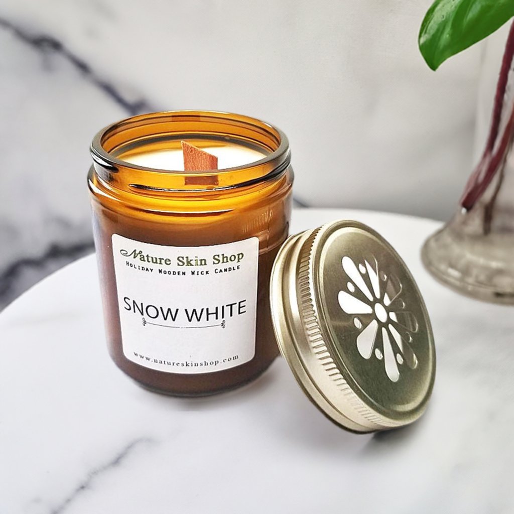 Snow White Wood Wick Soy Candle - AROMATIC